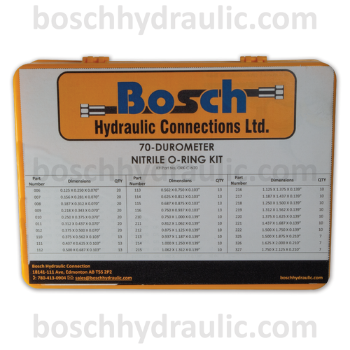 Nitrile 70 Duro 30 Sizes O-Ring Kit - 382 pcs
