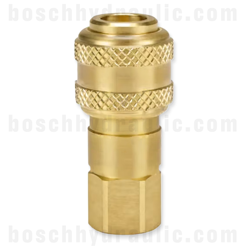 INDUSTRIAL 1/4 COUPLER X 1/8 NPT F BRASS