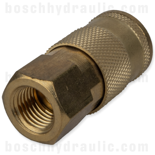TRUFLATE 1/4 COUPLER X 1/4 NPT F BRASS