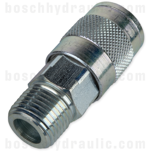 TRUFLATE 1/2 COUPLER X -06 NPT MALE STEEL