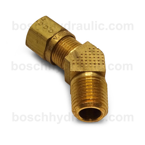 BRASS NPT M -02 X DOT NYLON COMP -06; 45° ELBOW