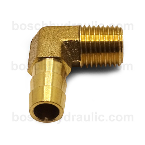 BRASS NPT M -08 X STEM -10; 90° ELBOW