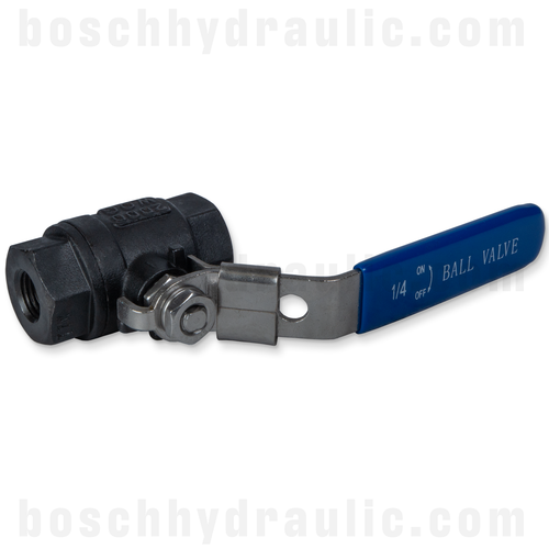 2PC BALL VALVE CARBON; 1/4 NPT 2000 PSI