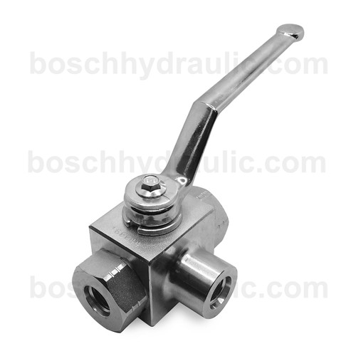 Ball Valve; 3-Way, 3/8 NPT-7250 PSI