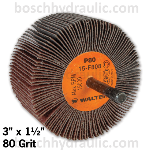 3" X 1-1/2" FLAP WHEEL  80 GRIT