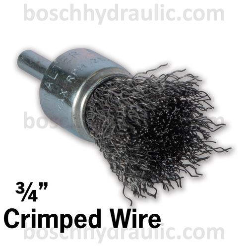 MOUNTED BRUSH WITH CRIMPED WIRE 3/4