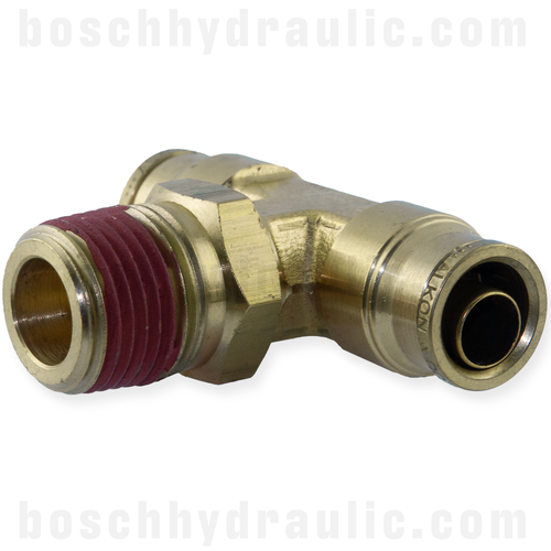 DOT PUSH-IN BRANCH TEE -08 NPT M X -08 TUBE BRASS