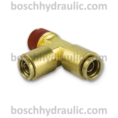 DOT PUSH-IN RUN TEE -06 NPT M X -06 TUBE