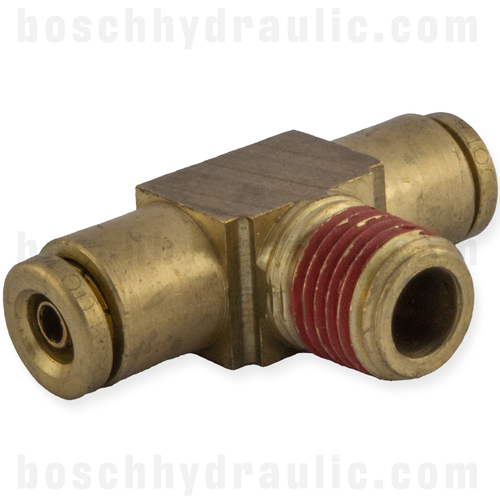DOT PUSH-IN BRANCH TEE -04 NPT M X -04 TUBE BRASS
