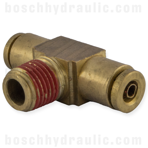 DOT PUSH-IN BRANCH TEE -04 NPT M X -04 TUBE BRASS