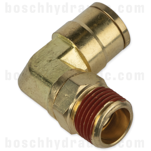 -12 NPT MALE SWIVEL X -12 TUBE DOT PUSH-IN 90° BRASS