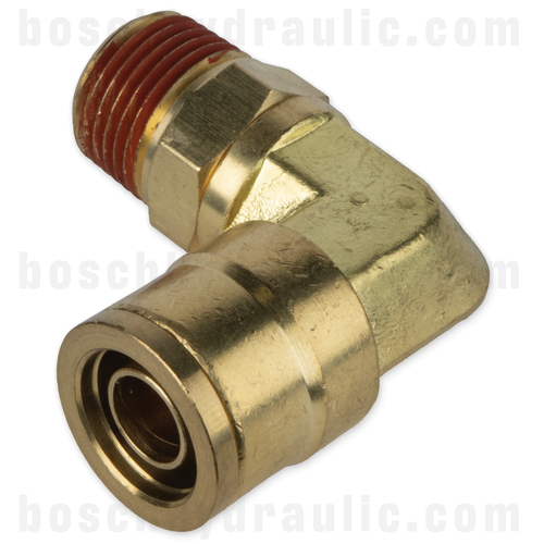 -12 NPT MALE SWIVEL X -12 TUBE DOT PUSH-IN 90° BRASS