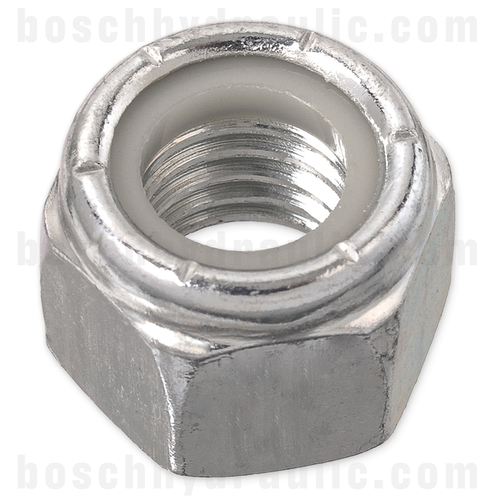 M6-1.0 METRIC NYLON LOCK NUT 8.8 PLATED
