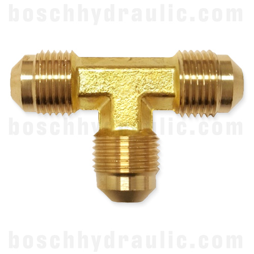 -10 SAE 45 MALE X -08 SAE 45 MALE RUN TEE BRASS