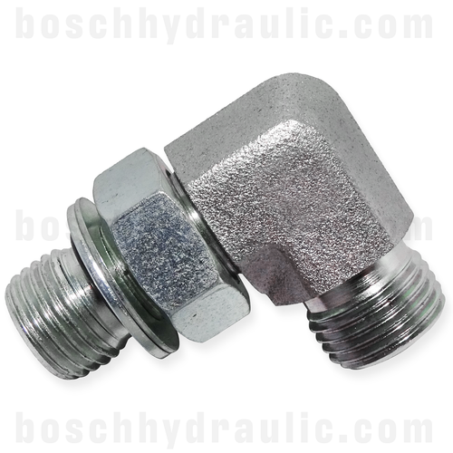 M14X1.5 METRIC PORT O-RING MALE ADJUSTABLE X -06 ORFS MALE 90°