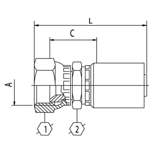 B2 SERIES: Hose -05 X JIC F -06