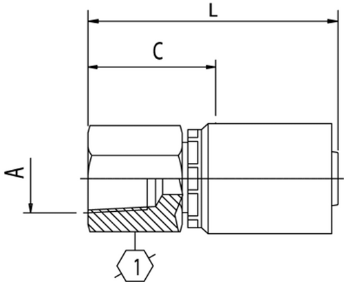 B2 SERIES: Hose -12 X NPT F -12