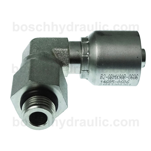 B2 Series 90° Swivel for Hose diameter 1/2 in with Male 1/2 in ORB Thread End