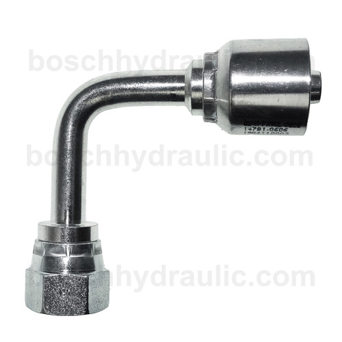 B2 SERIES: Hose -06 X SAE 45 F -06; 90° Long Elbow