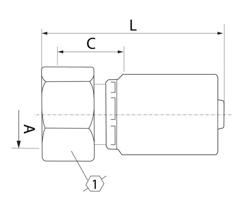 SG SERIES: Hose -08 X DIN F 15L