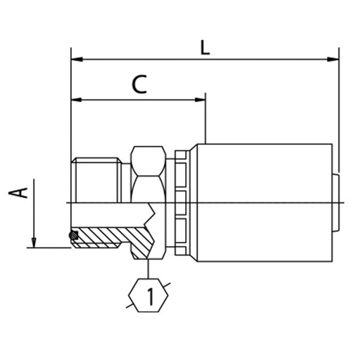 B2 SERIES: Hose -04 X ORFS M -06