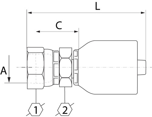 SG SERIES: Hose -06 X ORFS F -08