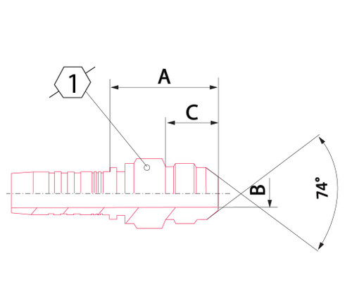 X SERIES: Hose -06 X JIC M -06
