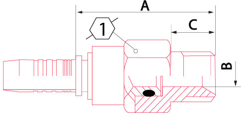 X SERIES: Hose -16 X NPT M SWIV -16
