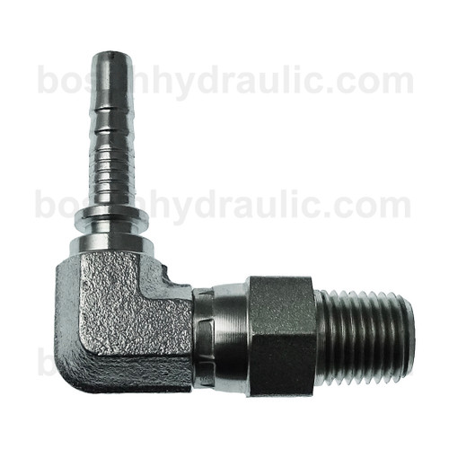 X SERIES: Hose -06 X NPT M SWIV -06; 90° Block Elbow