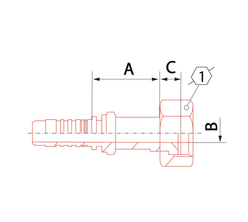 X SERIES: Hose -06 X ORFS F -08
