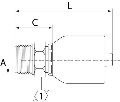 SG SERIES: Hose -08 X NPT M -06