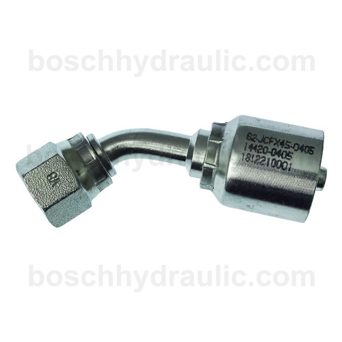 B2 SERIES: Hose -04 X JIC F -05; 45° Elbow