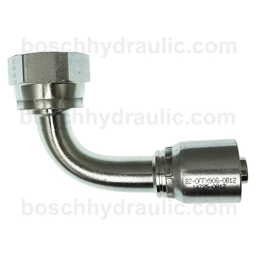 B2 SERIES: Hose -08 X ORFS F -12; 90° Short Elbow