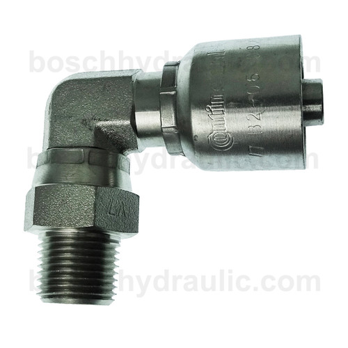 B2 SERIES: Hose -04 X NPT M SWIV -04; 90° Block Elbow