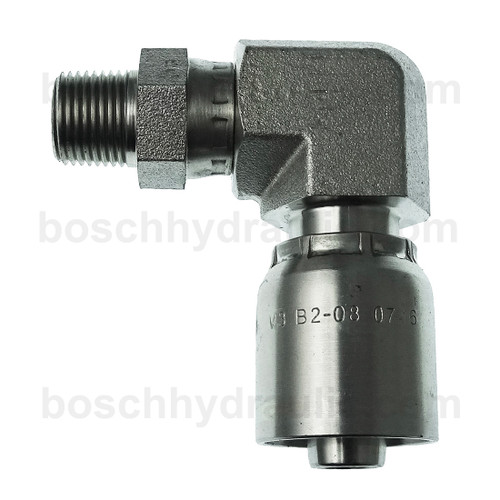 B2 SERIES: Hose -08 X NPT M SWIV -06; 90° Block Elbow