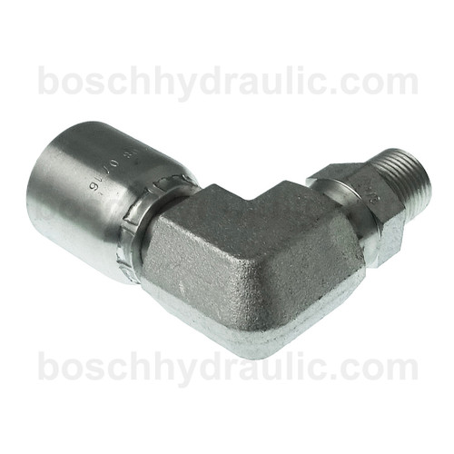 B2 SERIES: Hose -08 X NPT M SWIV -06; 90° Block Elbow