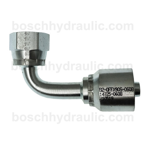B2 SERIES: Hose -06 X ORFS F -08; 90° Short Elbow