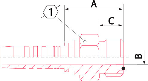 X SERIES: Hose -12 X ORFS M -12