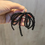 L-Black bow (Navy Blue)