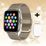 mesh belt golden (Red)