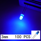 blue  3mm  100pcs (Clear)