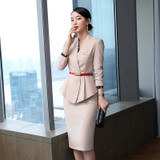Apricot Skirt Suit (SKY BLUE) - 765