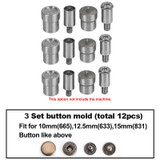 Button mold kit-12pc (Light Pink) - 817