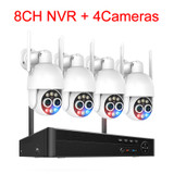 8CH NVR and 4 Camera (green) - 609
