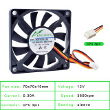 70x70x10mm 12V fan (green)