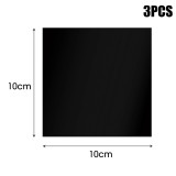 3Pcs Black(10x10cm) (Blue)