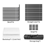 240x400cm White (LIGHT BLUE) - 891