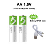 2 PCS AA and 1cable (Red) - 411