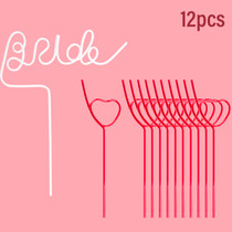 12pcs straws-B (Brown)
