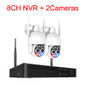 8CH NVR and 2 Camera (WHITE) - 954